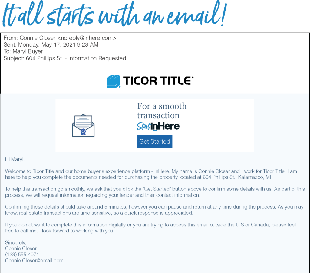 Starts with an email
