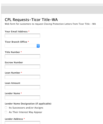 CPL Request Form Ticor Title