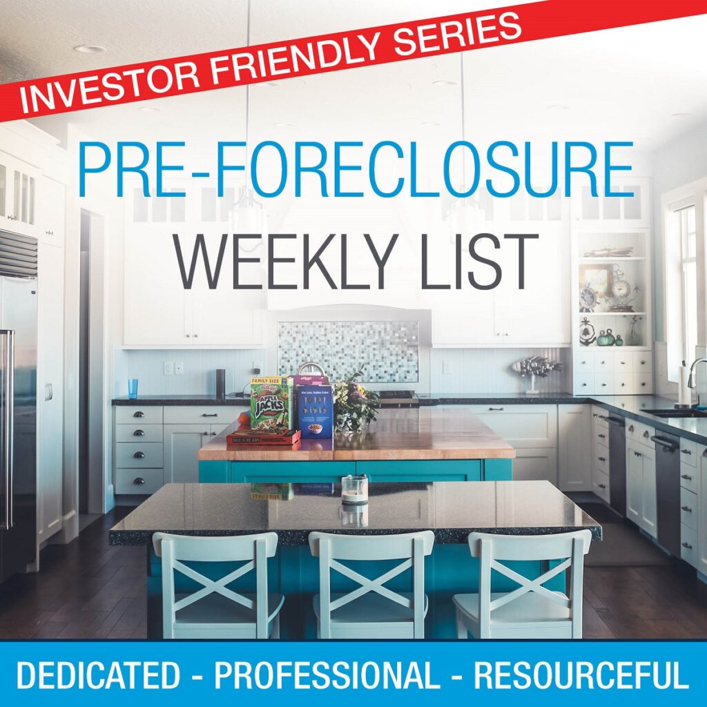 Seattle’s Investor Friendly Title Company - Pre-Foreclosure Weekly List